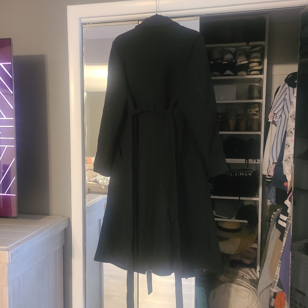 Tie Front Coat - Picture 9 of 10
